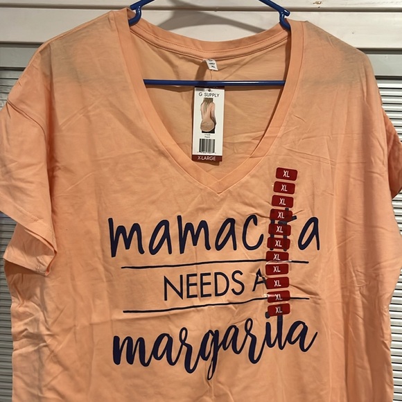 G supply t shirt, NWT, size XL (reads Mamasita needs a margarita - Picture 3 of 4